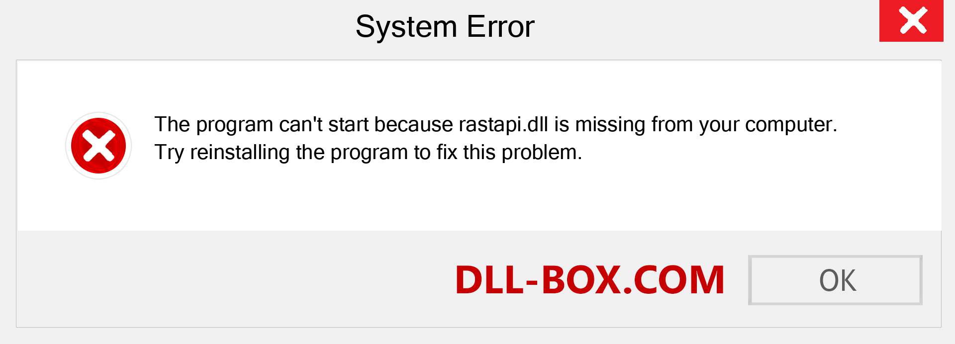  rastapi.dll file is missing?. Download for Windows 7, 8, 10 - Fix  rastapi dll Missing Error on Windows, photos, images
